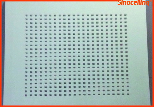perforated gypsum tile,10mm square hole