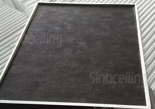 metal ceiling,backing with non-woven cloth