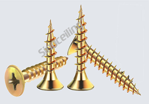 yellow zinc CSK screws,self tapping