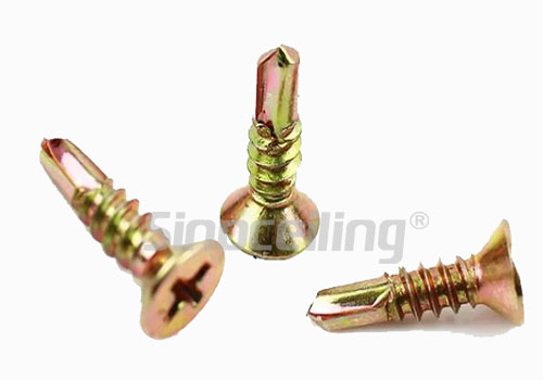 yellow zinc coutersunk screws
