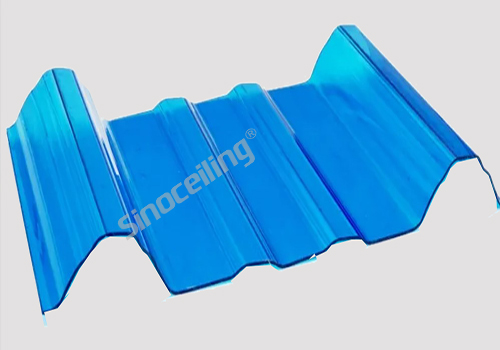 trapezoid wave pvc roof tiles,blue color